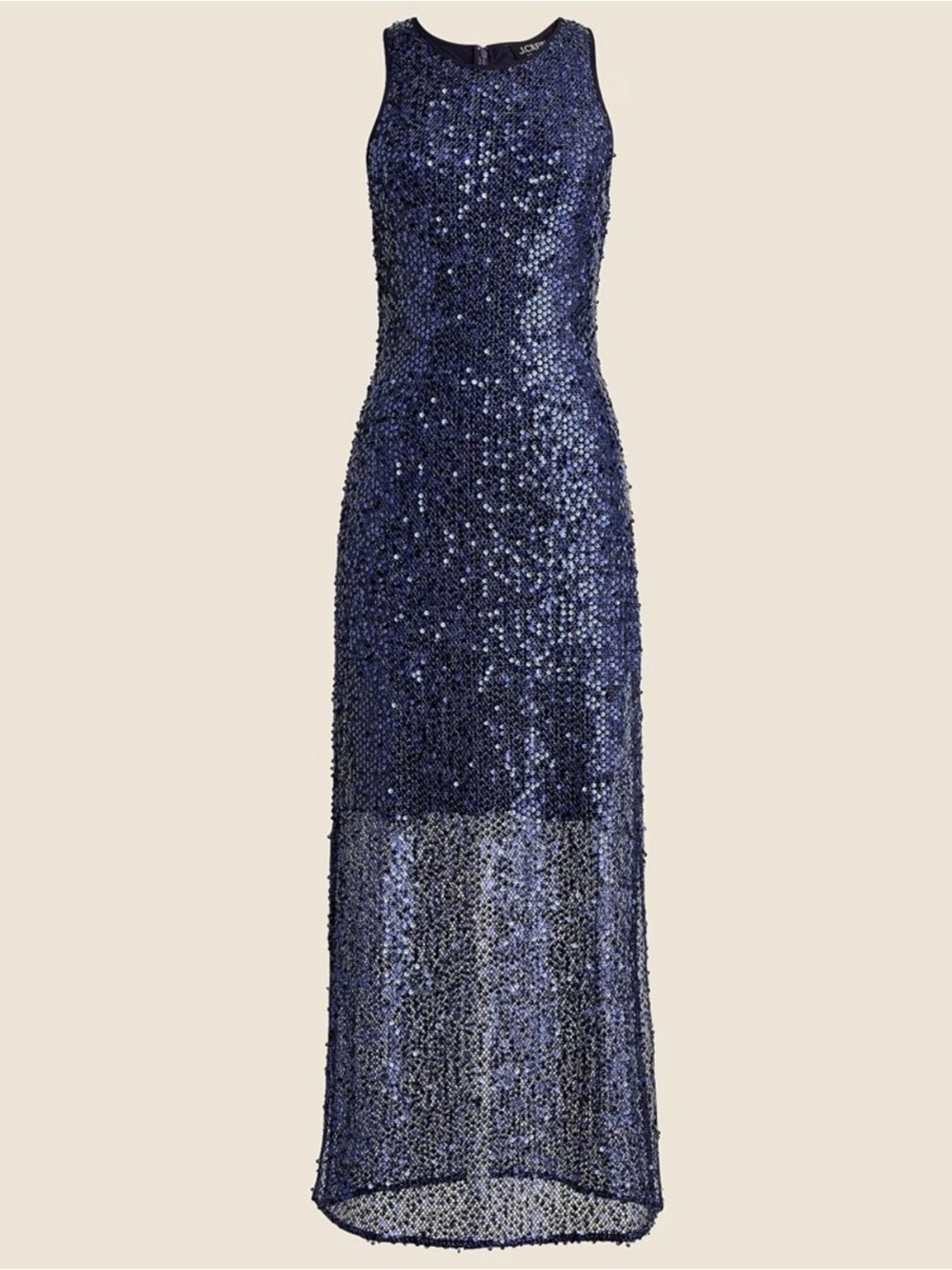 J.Crew Collection Navy Sequin Layered Slip Midi Dress Womens Small New NWT